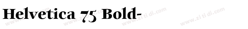Helvetica 75 Bold字体转换